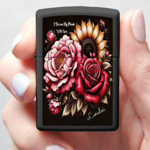 I Drown My Plants With Love Floral Elegance Zippo Lighter