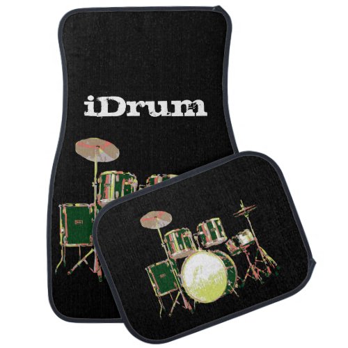 I Drum iDrum for Band Drummer Car Mat