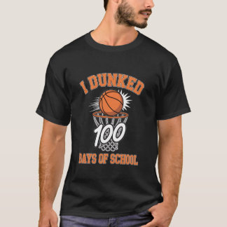 I Dunked 100 Days of School Basketball Kid T-Shirt