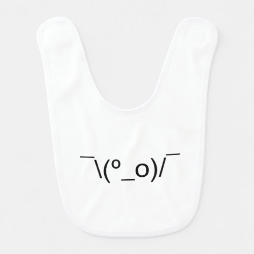 I Dunno LOL _o Emoticon Japanese Kaomoji Bib