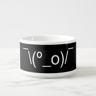 I Dunno LOL ¯\(º_o)/¯ Emoticon Japanese Kaomoji Bowl