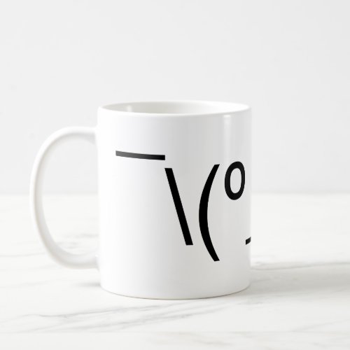 I Dunno LOL _o Emoticon Japanese Kaomoji Coffee Mug