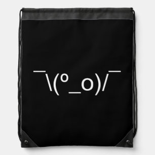 I Dunno LOL ¯\(º_o)/¯ Emoticon Japanese Kaomoji Drawstring Bag