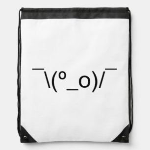 I Dunno LOL ¯\(º_o)/¯ Emoticon Japanese Kaomoji Drawstring Bag