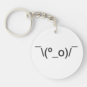 I Dunno LOL ¯\(º_o)/¯ Emoticon Japanese Kaomoji Keychain