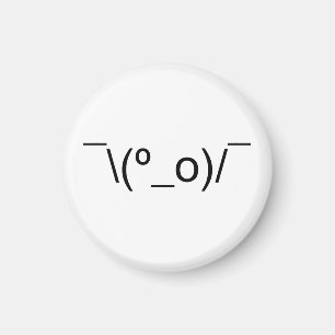 I Dunno LOL ¯\(º_o)/¯ Emoticon Japanese Kaomoji Magnet