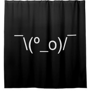 I Dunno LOL ¯\(º_o)/¯ Emoticon Japanese Kaomoji Shower Curtain