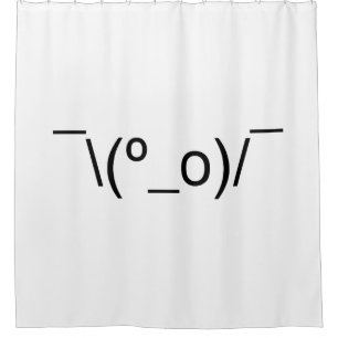 I Dunno LOL ¯\(º_o)/¯ Emoticon Japanese Kaomoji Shower Curtain