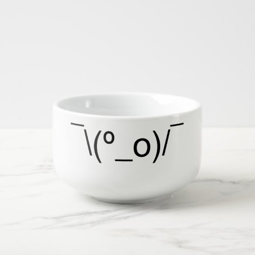 I Dunno LOL _o Emoticon Japanese Kaomoji Soup Mug