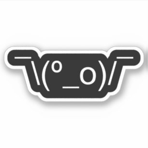 I Dunno LOL ¯\(º_o)/¯ Emoticon Japanese Kaomoji Sticker