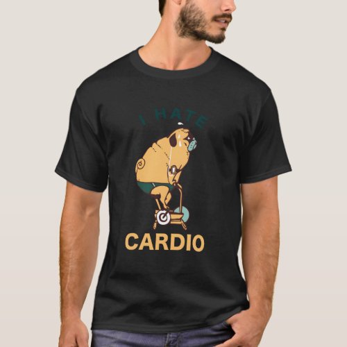 I E Cardio Pug Gym T_Shirt