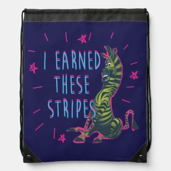 I Earned These Stripes Drawstring Bag by madagascar at Zazzle
