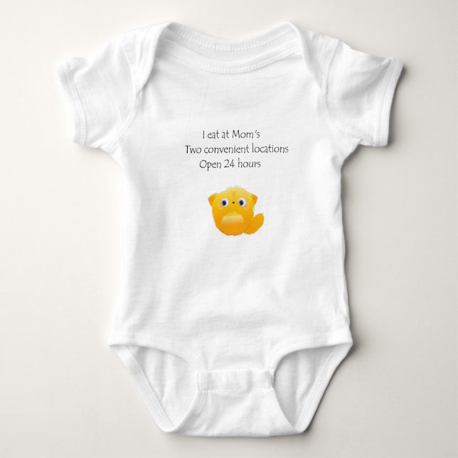 I eat at Mom's Baby Bodysuit (Front)