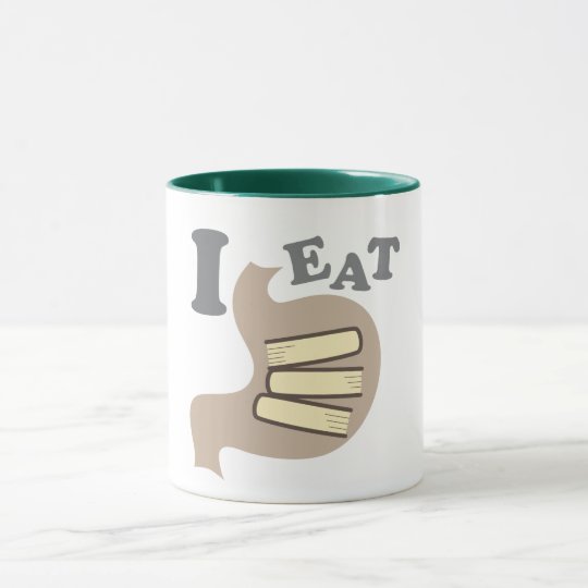 I EAT BOOKS MUG