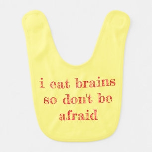 i eat brains baby bib