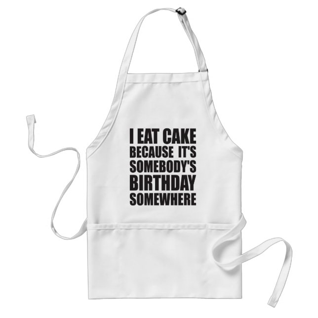 I Eat Cake Adult Apron (Front)