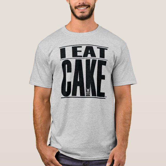 I EAT CAKE T-Shirt grey from Krause Confections (Front)