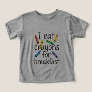 I eat crayons for breakfast toddler t-shirt