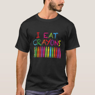 I Eat Crayons Funny Crayon Tee Funny Artists