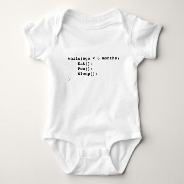 I eat I poo I sleep programing baby Bodysuit (Front)