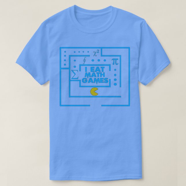 I eat math games T-Shirt (Design Front)