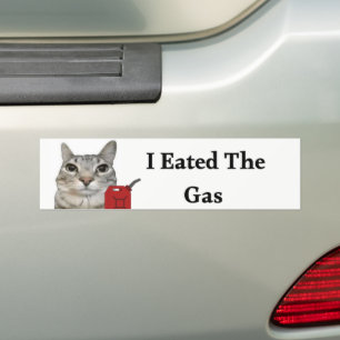 I Eated The Gas Funny Cat Meme Sticker