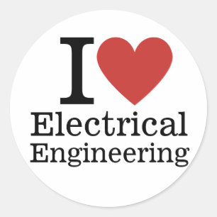 I ❤️ Electrical Engineering for Students/Faculty Classic Round Sticker