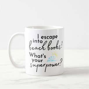 I Escape Into Beach Books Mug
