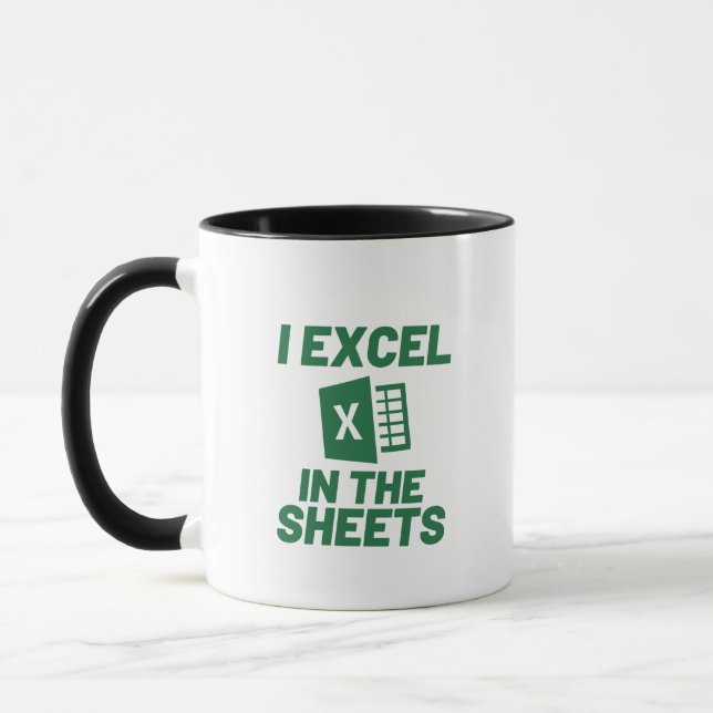 I Excel in the Sheets Spreadshee Funny Accountant  Mug (Left)