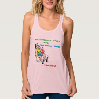 I exercise because I love my body customizable Tank Top