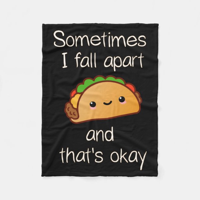 I Fall Apart And Thats Taco Performance Fleece Blanket (Front)