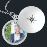 I Fall Asleep with You in my Heart Photo Locket Necklace<br><div class="desc">Elegant photo locket to keep a lost loved one close. The template is set up for you to add your own photo and you can also edit all of the text if you wish. The wording sits on a semi-transparent border overlay, above your photo. The sample text reads "i fall...</div>