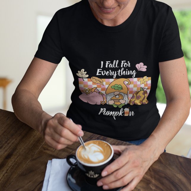 I Fall for Everything Pumpkin  Tri-Blend Shirt (This item is for display purposes only to illustrate the design element. )