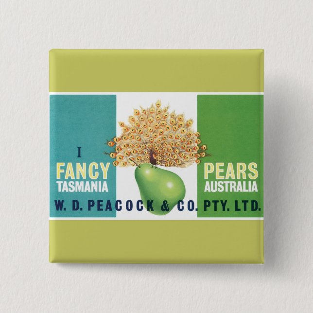 I Fancy Pears Pinback Button (Front)