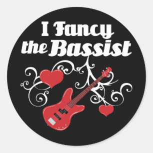 I Fancy The Bassist Classic Round Sticker
