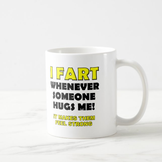 I Fart For Hugs Funny Mug or Travel Mug (Right)