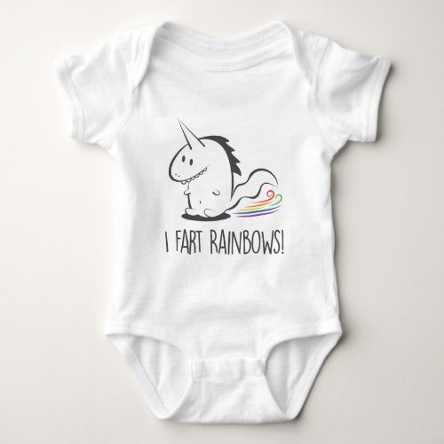 I Fart Rainbows Baby Bodysuit