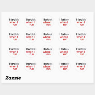 I FARTlek when I Run © - Funny FARTlek Stickers