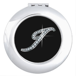 I Faux-"Diamond Bling" Pill Case Makeup Mirror