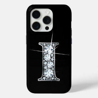 I Faux Diamond Monogram iPhone 15 Pro Case