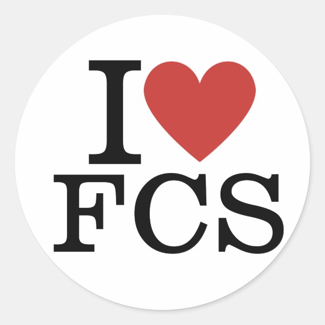 I ❤️ FCS Family and Consumer Sciences Classic Round Sticker (Front)