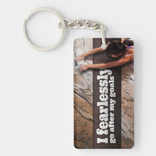 "I fearlessly go" Motivation Affirmation Keychain