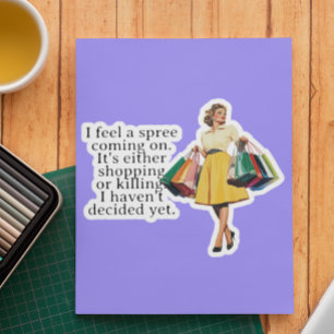 I feel a Spree Funny Retro Housewife Sticker