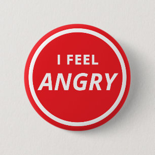 I Feel Angry Mutism Red Emotion Button