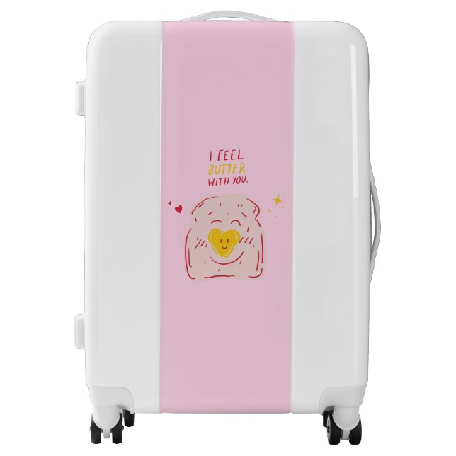 I Feel Better With You Funny Thing Puns Valentines Luggage (Front)