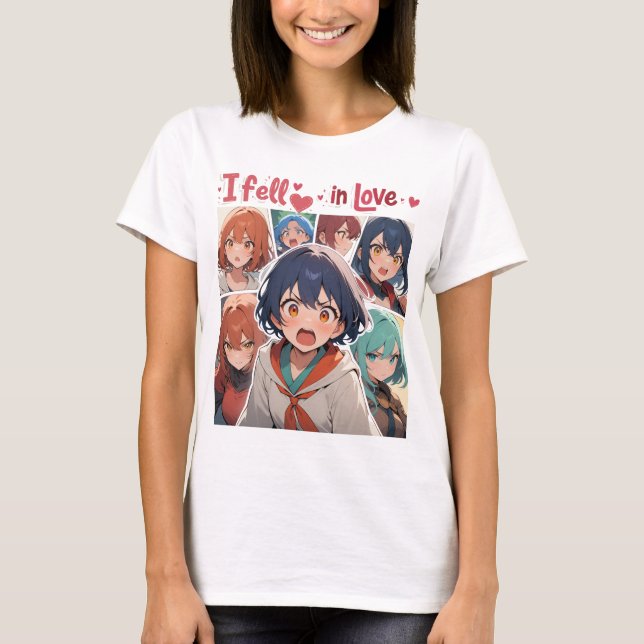 i feel in love anime t-shirt (Front)
