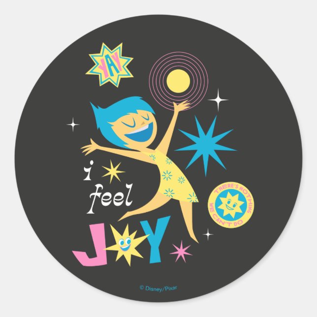 I Feel Joy Classic Round Sticker (Front)