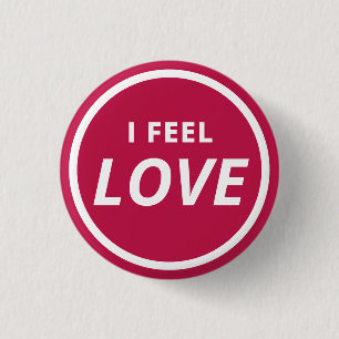 I Feel Love Red Communicating Feelings Button