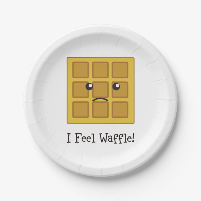 I feel Waffle! Paper Plates (Front)