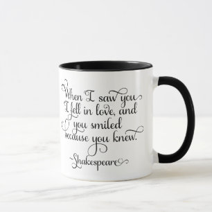 I fell in love and you smiled - Shakespeare Mug